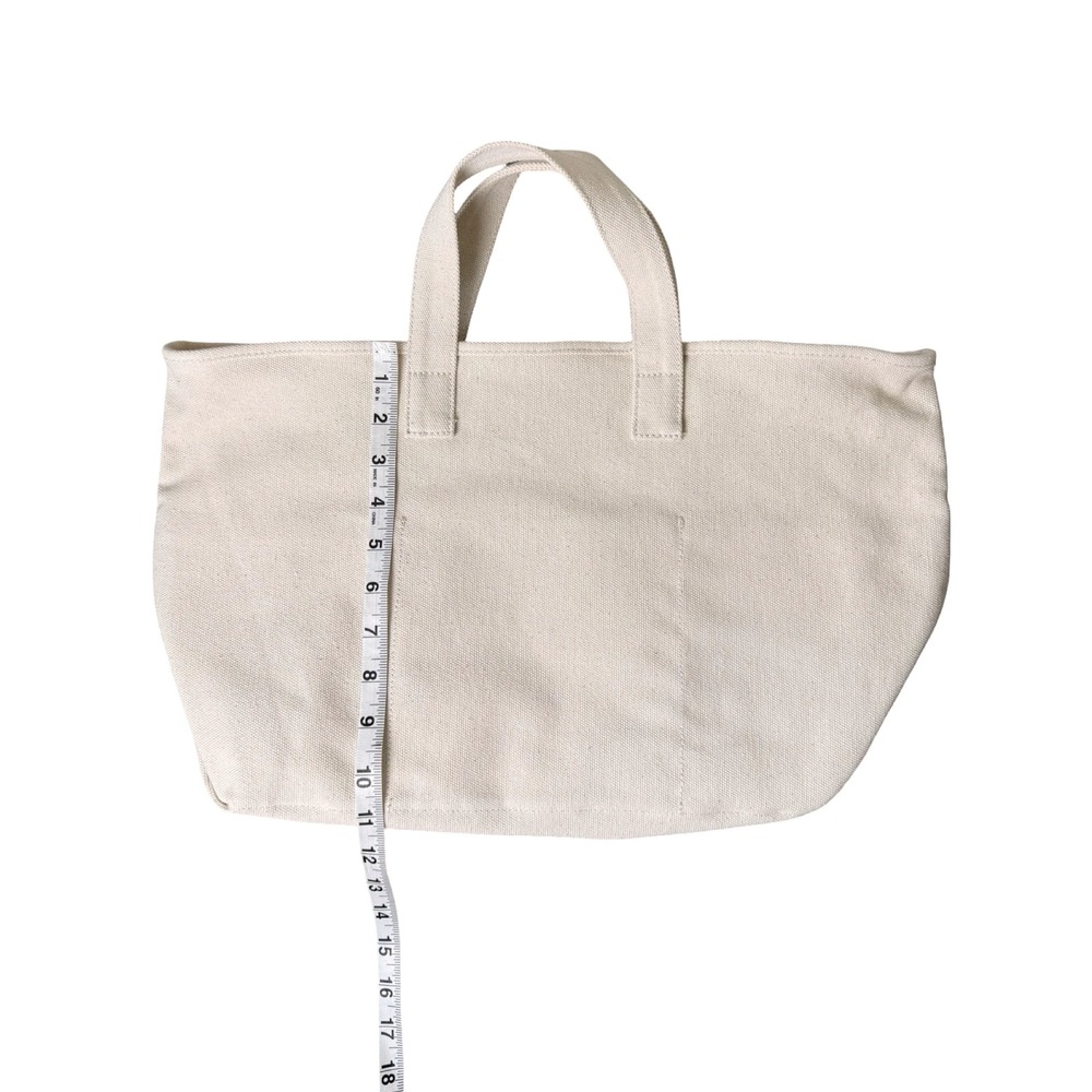 PARKE x Target Large Canvas Tote Bag Natural Red Logo NWT - Picture 4 of 6